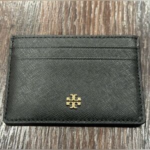 Tory Burch Black and Gold Card Holder
